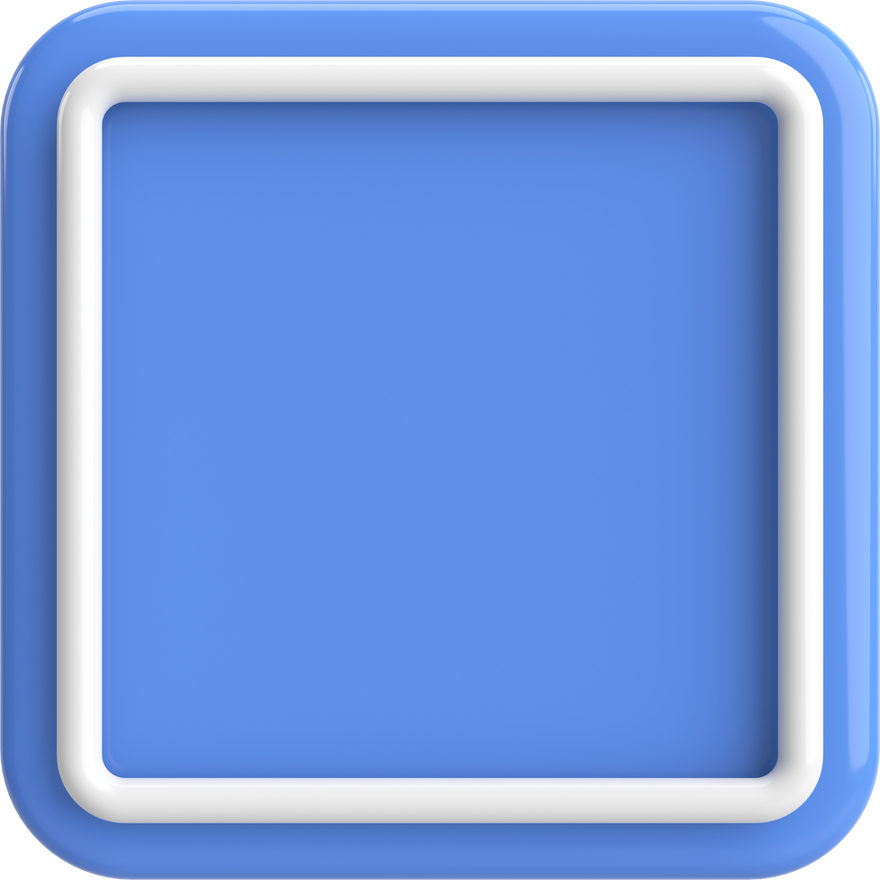 3D rectangle button. Empty button. 3D illustration.